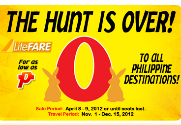 zero fare seat sale cebu pacific
