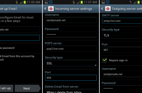 configuring pop3 outlook