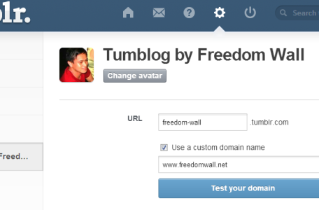 edit tumblr domain