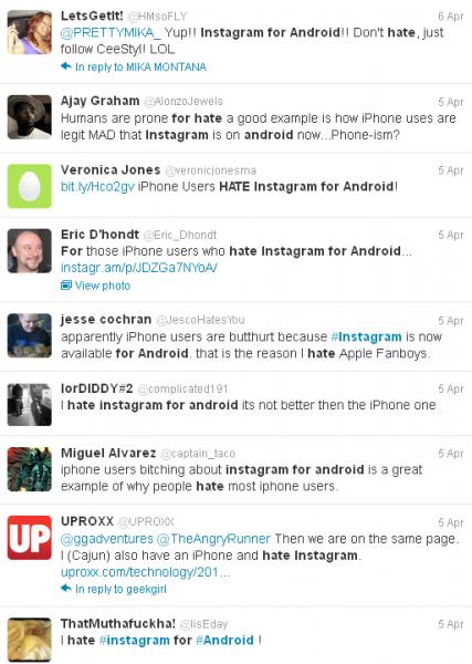 iphone users on war with android users in twitter iphone users on war with android users in twitter