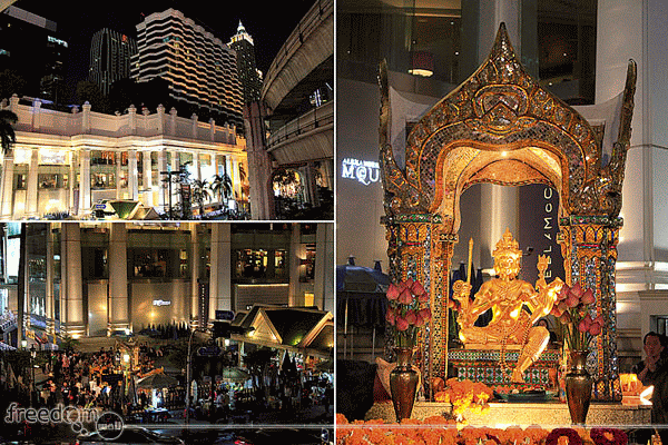 The Erawan Shrine (ศาลพระพรหม or San Phra Phrom)