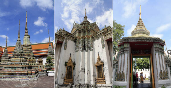 Wat Pho Chedis and Architecture