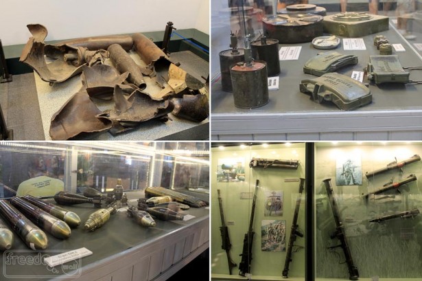 Few of the weapons used during the war