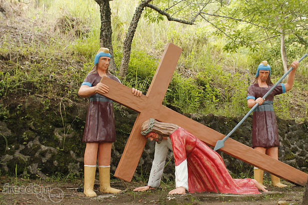 Camiguin's stations of the cross: Jesus falls the second time
