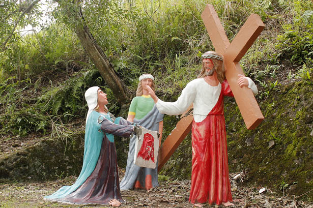 Camiguin's stations of the cross: Veronica wipes the face of Jesus