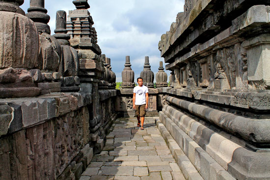 Ian Limpangog Exploring a Trimurti temple of Prambanan