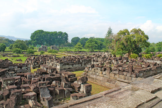 Prambanan temple rubbles