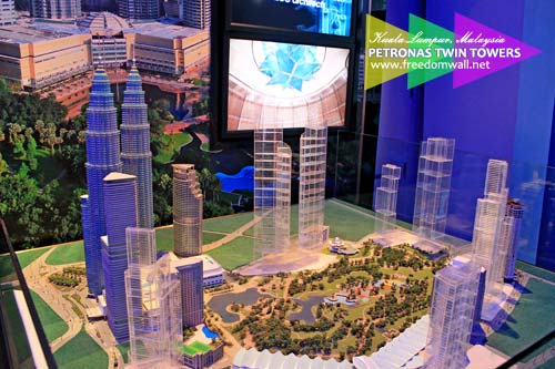 The Master Plan of the Kuala Lumpur City Centre (KLCC) as displayed at the Observation Deck of Petronas Twin Towers