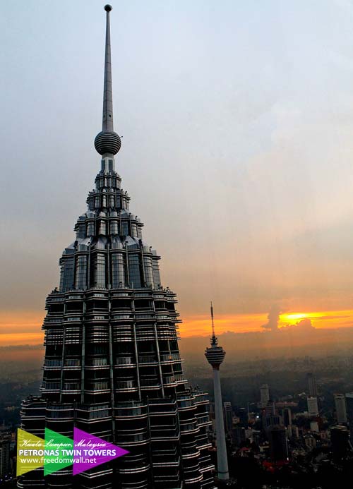 The other twin of Petronas and Menara KL stand tall before the sunset