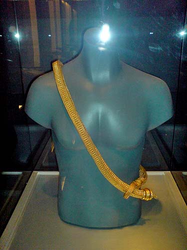 The Golden Regalia displayed at Ayala Museum