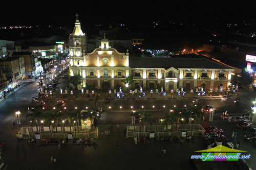 The Saint Joseph Cathedral as viewed from the roof top bar of the Plaza Hotel