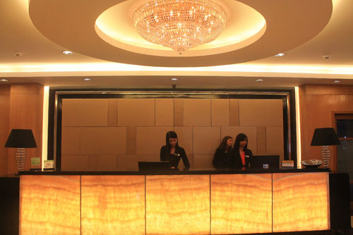 The Plaza Hotel Reception and chandelier