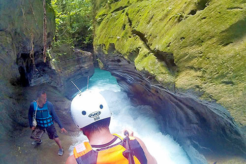 Cebu canyoneering slide