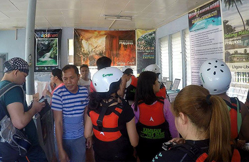 Registration area for Canyoneering