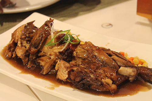 The house's signature golden honey lemon chicken