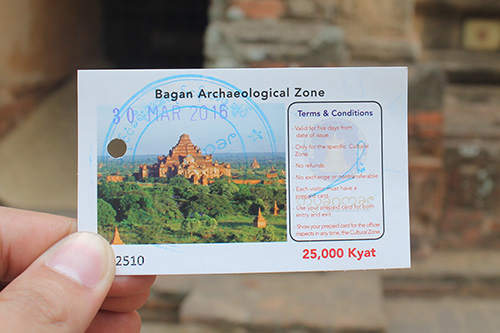 Bagan Archeological Zone pass