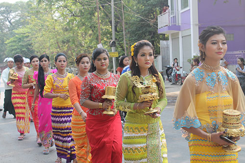 Participating the parade are the sisters or the novitiate-to-bes.