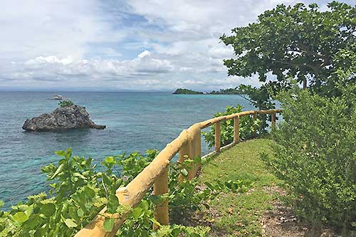 An slic spot on an abandoned Los Bamboos Island Garden Resort