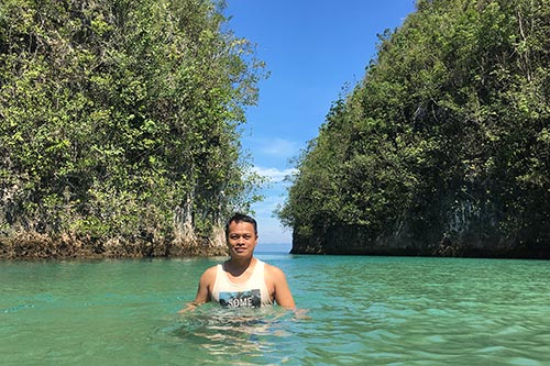 Ian Limpangog at Bojo River