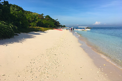 The pink beach of the Great Santa Cruz Island, Zamboanga City