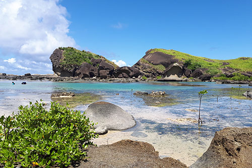 Caranas Rock Formations with Bel-at Tidal Pool in the foreground