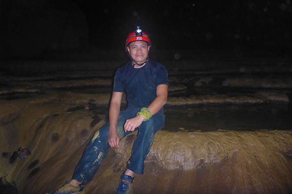 Rest time, while exploring lower Langun Cave