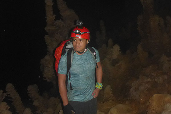 Speleothem forest in upper Langun Cave