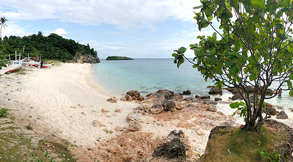 Panorama of Kailina Beach in Carnaza Island