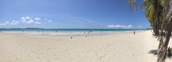 The pristine, powdery white sand of Boracay Island