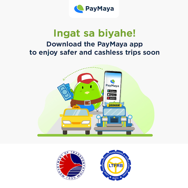 Cashless payment for fares through PayMaya Cash fare collection system