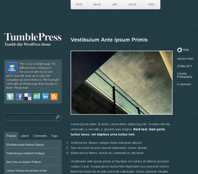 TumblePress WordPress Theme