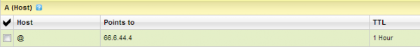 tumbr customized domain's a record