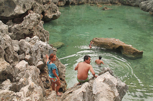 Swimming at Isla de Gigantes' Tangke