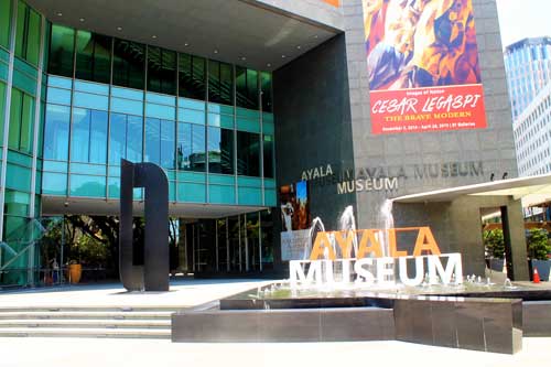 The Ayala Museum facade in Makati Avenue