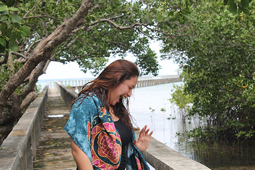 Corinne Grace "Cookie" Santelices at Talabong Mangrove Forest and Bird Sanctuary, Bais City