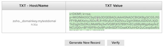 DomainKeys Identified Mail Record