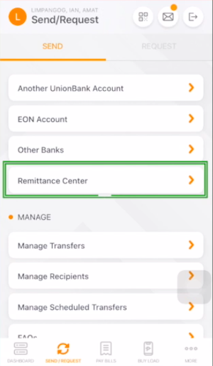 UnionBank to Remittance Center