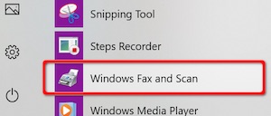 Windows Fax and Scan