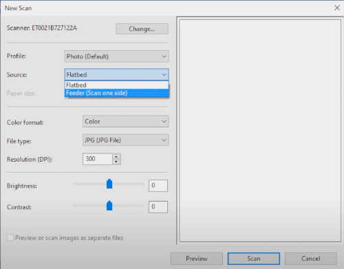 Selecting a scanner source