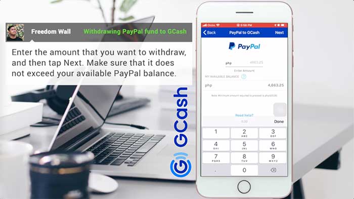 Withdraw PayPal to GCash