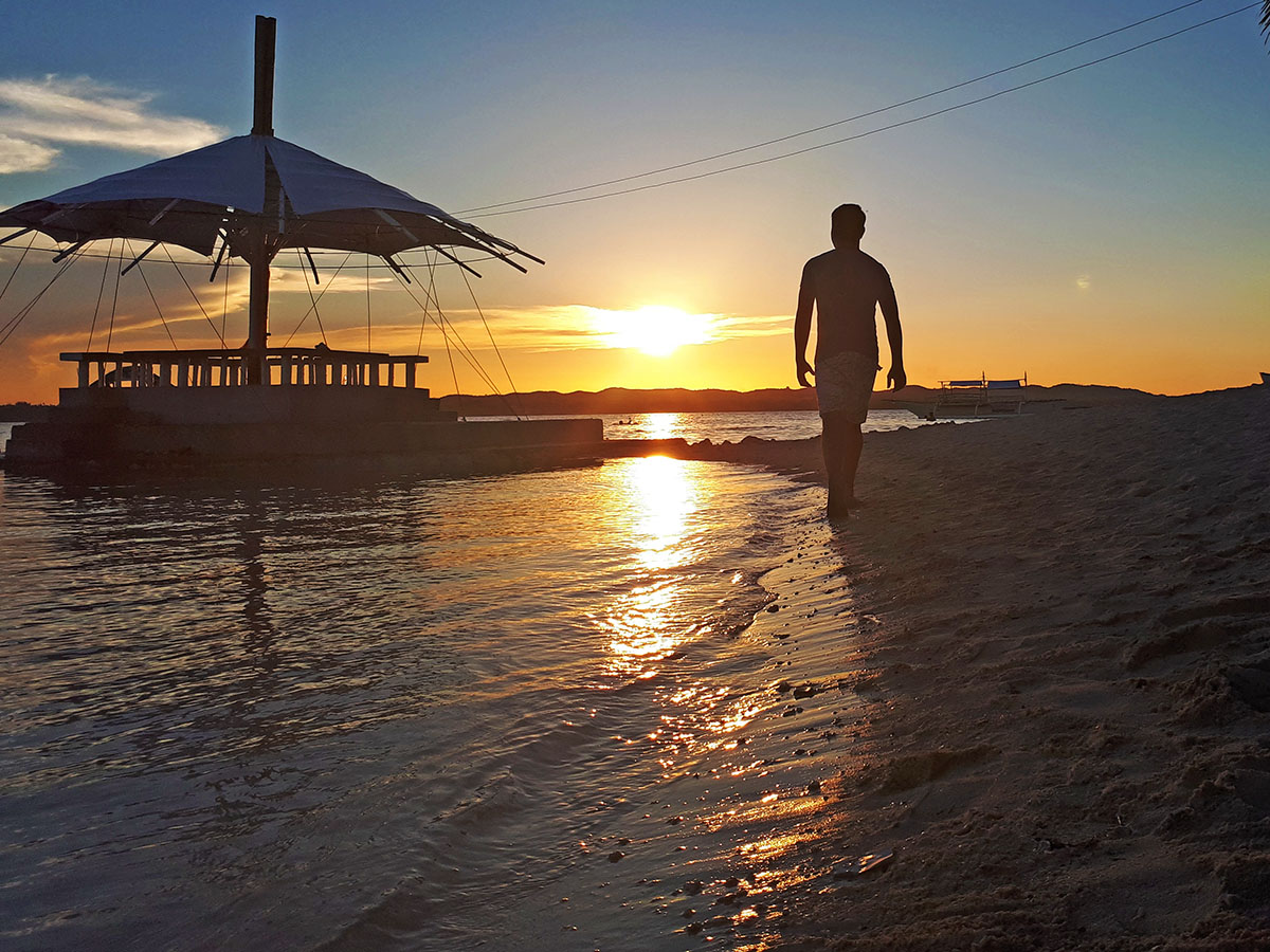 Sunset at Virgin Beach in Bantayan