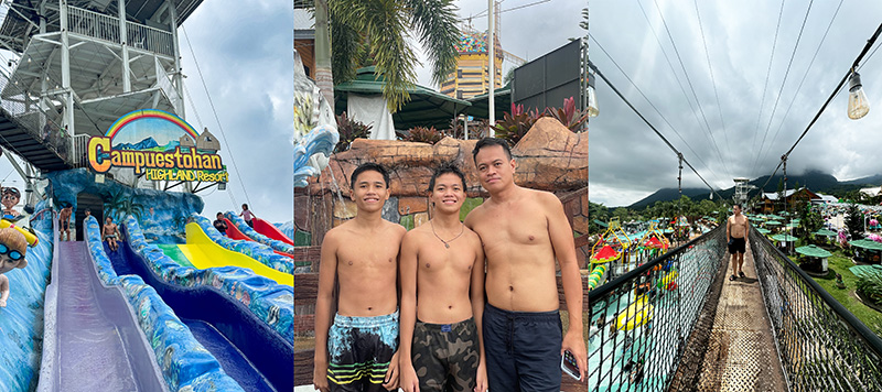 The boys enjoying at Campuestohan