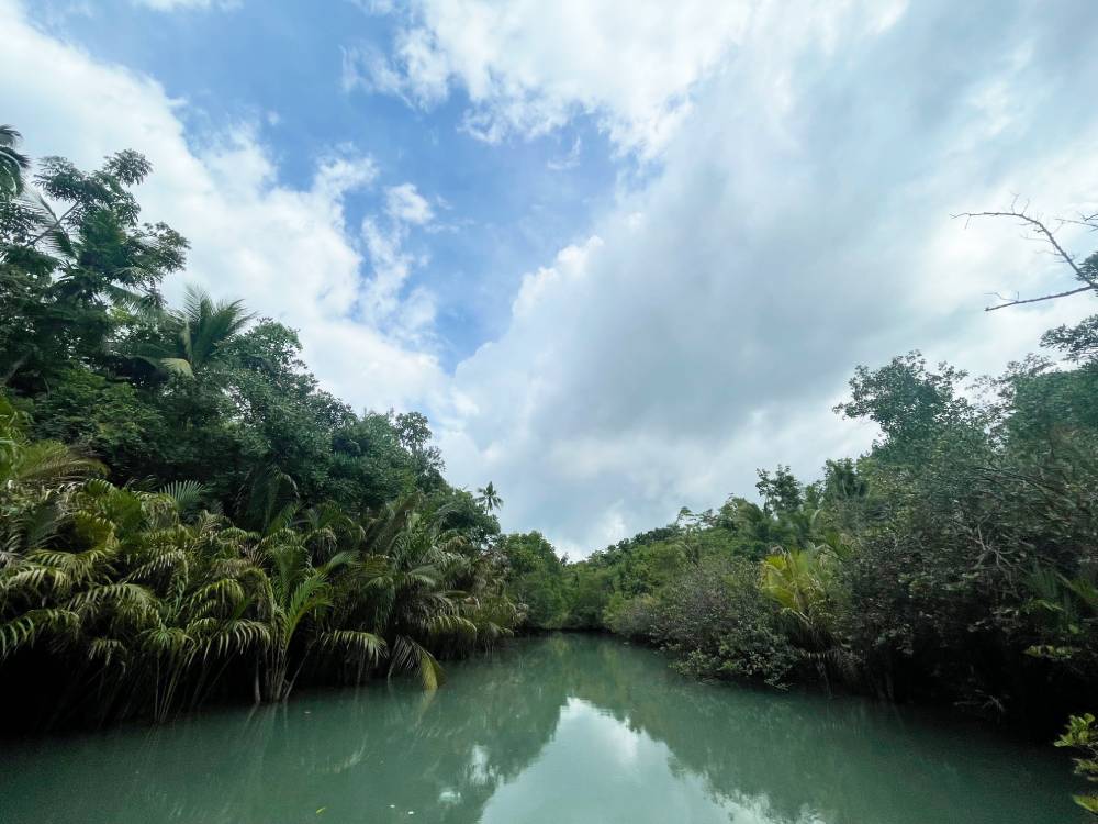 The calm azure waters of Bojo River