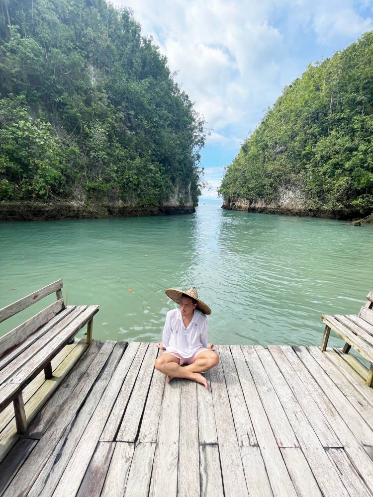Bojo River has a floating cottage near its delta