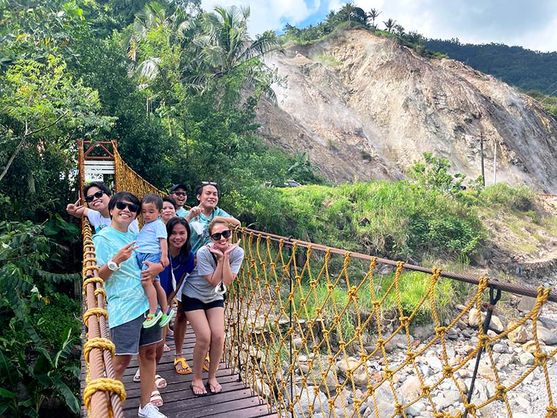 At Sitio Badiang hanging bridge