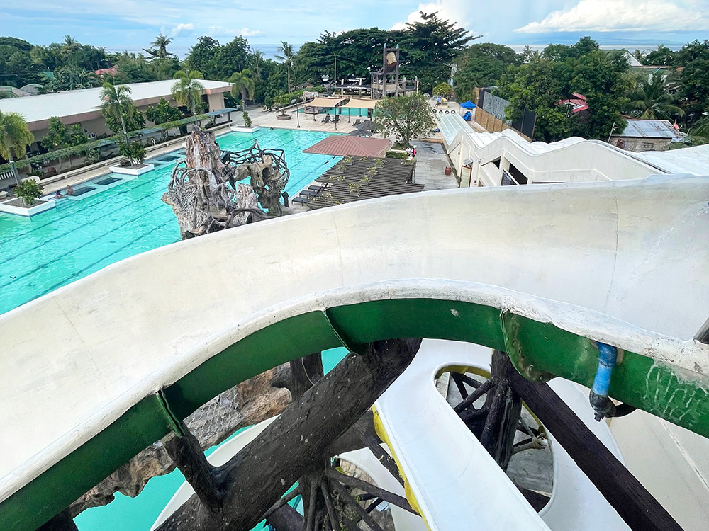 Water slides at Port Royale Waterpark Resort in Dumaguete