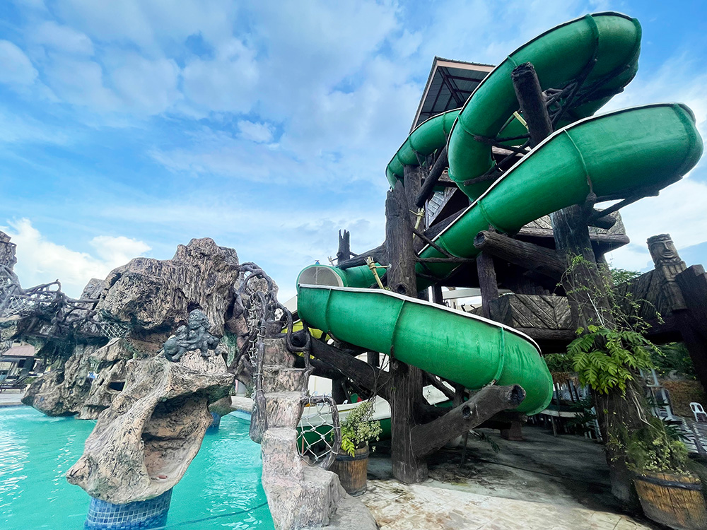 Twisty slides at Port Royale Waterpark