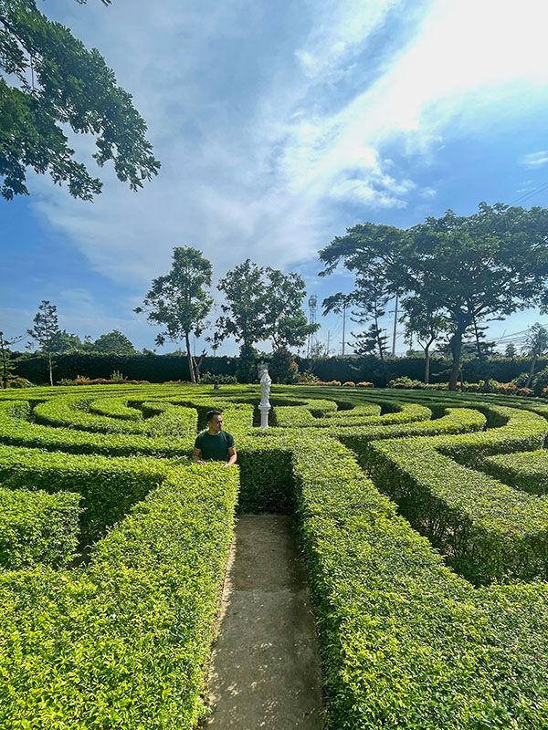 The Labyrinth or Maze Garden inside the compound of Capilla Santa Ana Museum