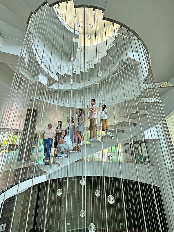 The staircase at The Helix