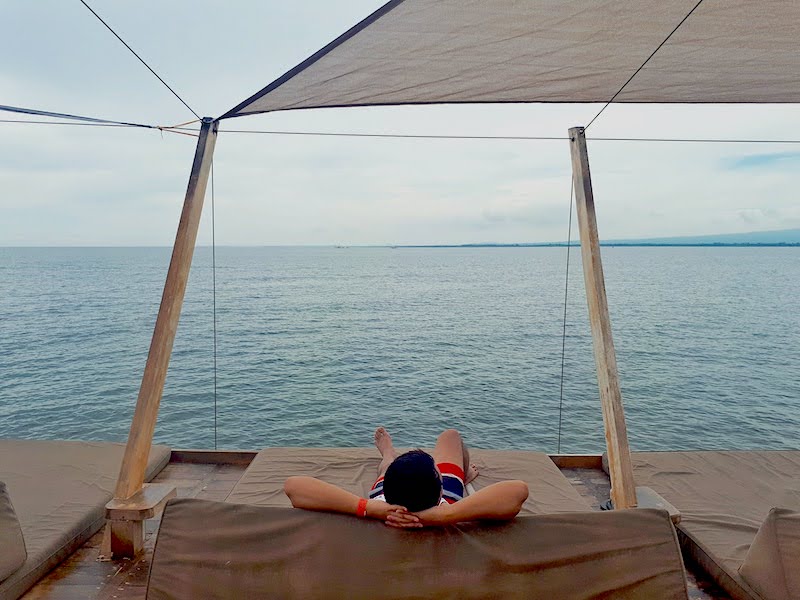 Chillin' at Tawhai floating bar